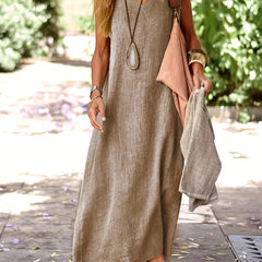 ADRIANA | Long Summer Dress with Flowing Cut and Natural Style for Sunny Days