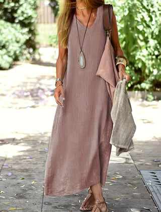 ADRIANA | Long Summer Dress with Flowing Cut and Natural Style for Sunny Days