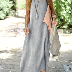 ADRIANA | Long Summer Dress with Flowing Cut and Natural Style for Sunny Days