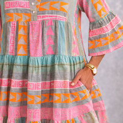 NOVA | Vibrant Midi Dress Breezy Comfort Weekend Style