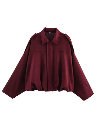 Women's Vintage Oversized Bomber Jacket