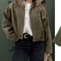Women's Vintage Oversized Bomber Jacket