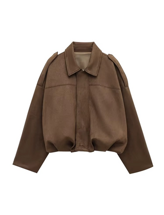 Women's Vintage Oversized Bomber Jacket