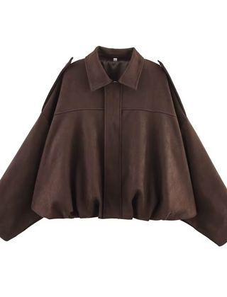 Women's Vintage Oversized Bomber Jacket