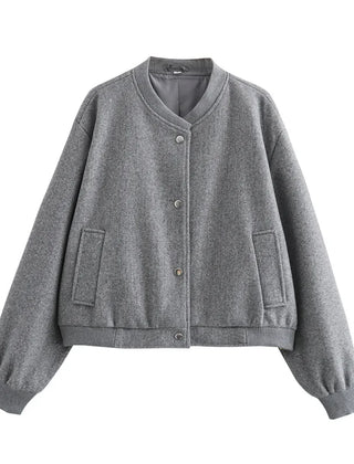 Women's Light Cropped Bomber Jacket