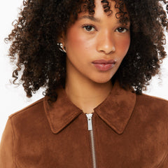 Women's Tula Cropped Faux Suede Jacket