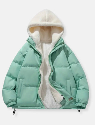 Women's Padded Winter Jacket with Fleece Lining
