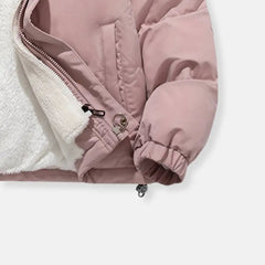 Women's Padded Winter Jacket with Fleece Lining