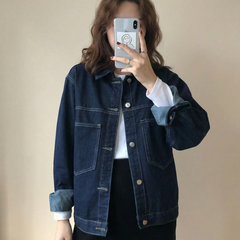 Women’s Classic Denim Jacket with Structured Fit and Utility Chest Pockets