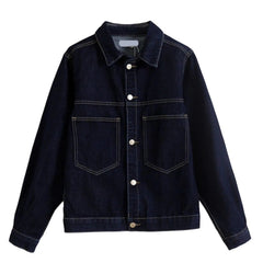 Women’s Classic Denim Jacket with Structured Fit and Utility Chest Pockets