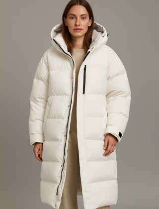 Women’s Longline Hooded Puffer Coat Jacket