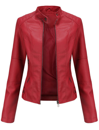 Women's Sleek Modern Tailored Jacket — Structured Long-Sleeve Lapel Blazer Coat