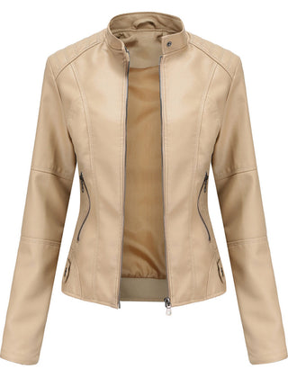 Women's Sleek Modern Tailored Jacket — Structured Long-Sleeve Lapel Blazer Coat