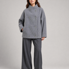Stand Collar Women's Pea Coat