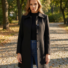 Women's Single Breasted Winter Trench Coat