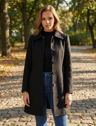 Women's Single Breasted Winter Trench Coat