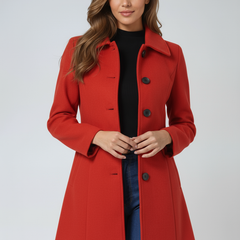 Women's Single Breasted Winter Trench Coat