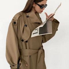 Women's Oversized Long Trench Coat