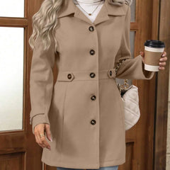 Autumn Wool Coat – Elegant Slim Fit Design for Versatile Styling