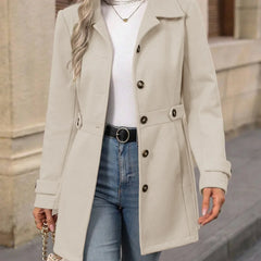 Autumn Wool Coat – Elegant Slim Fit Design for Versatile Styling