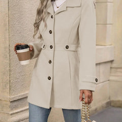 Autumn Wool Coat – Elegant Slim Fit Design for Versatile Styling
