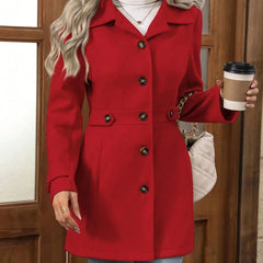 Autumn Wool Coat – Elegant Slim Fit Design for Versatile Styling