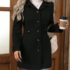 Autumn Wool Coat – Elegant Slim Fit Design for Versatile Styling