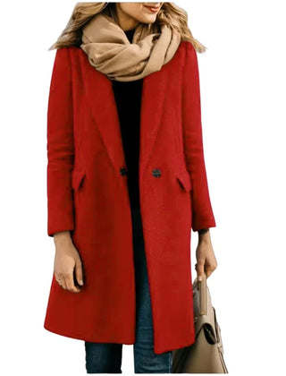 Autumn Trench Coat Women – Cozy Wool Blend for Stylish Layering