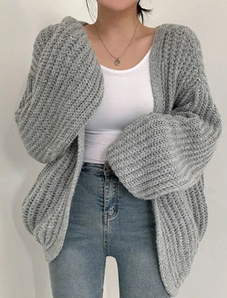 Oversized Sleeve Knit Cardigan