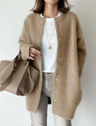 Women's Loose Fit Knitted Cardigan Jacket