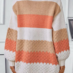 Oversized Knit Cardigan - Slouchy Open Front Knit Sweater