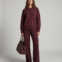 Women's Soft Knit Two-Piece Co-ord Set with Long Sleeves