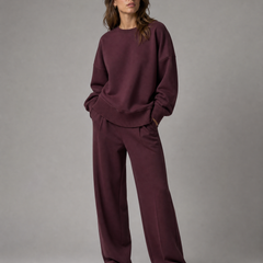 Women's Soft Knit Two-Piece Co-ord Set with Long Sleeves