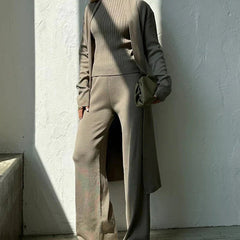 Women's Elegant Three-Piece Coordinated Set in Versatile Colours