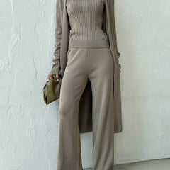 Women's Elegant Three-Piece Coordinated Set in Versatile Colours