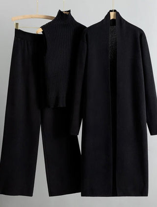 Women's Elegant Three-Piece Coordinated Set in Versatile Colours