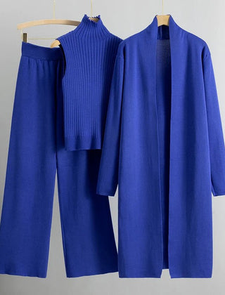 Women's Elegant Three-Piece Coordinated Set in Versatile Colours