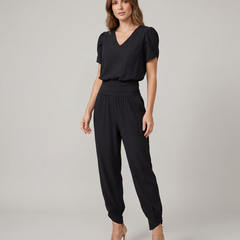 Women's Trendy Two-Piece Top and Trouser Coordinated Set