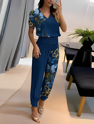 Women's Trendy Two-Piece Top and Trouser Coordinated Set