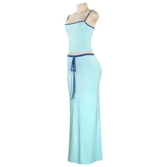 Two Piece Maxi Set – Casual Chic Crop Top and Skirt Set for Women