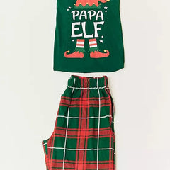 Matching Elf Family Christmas Pajamas Set