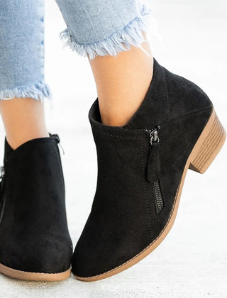 Women's Short Suede Ankle Boots