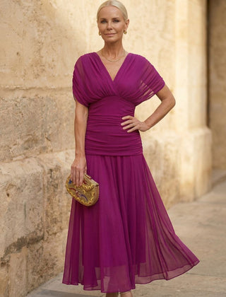 Fiona | Elegant Fuchsia Dress