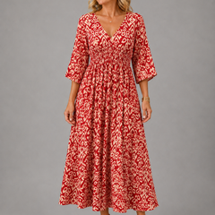 Althea™ | Bohemian Flow Midi Dress