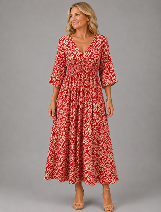 Althea™ | Bohemian Flow Midi Dress