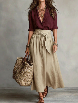 Camilla | Tie-Waist Midi Set