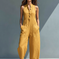 Adele | Fluid Long Jumpsuit with Pockets