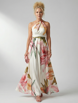 Amiel | Light Floral Maxi Dress