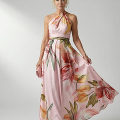 Amiel | Light Floral Maxi Dress