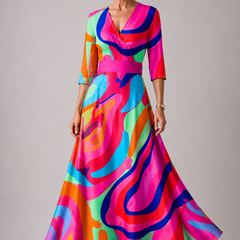 Olivia New York™ | Comfortable dress for every day with V-neck
